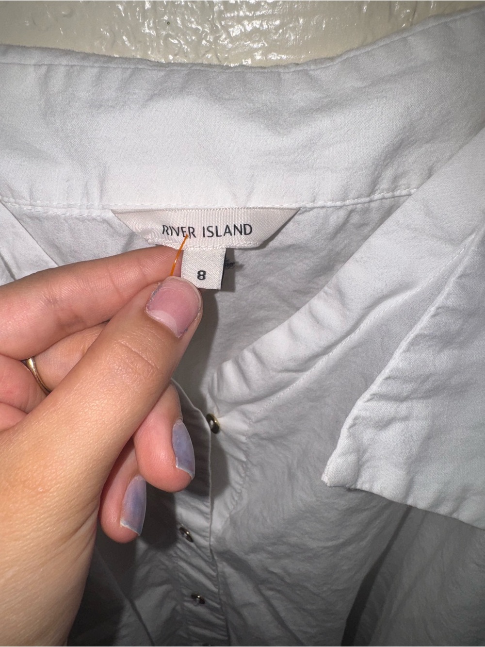 River Island White Collared Button Shirt